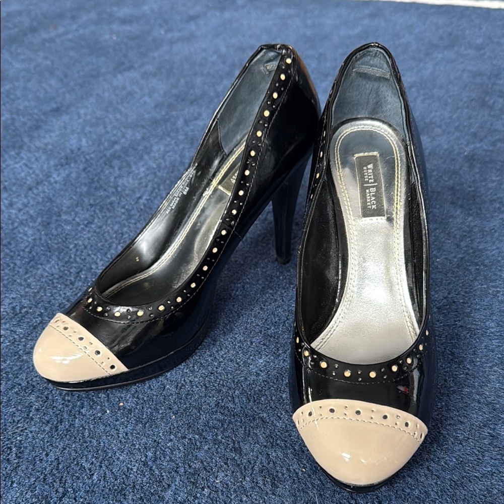 WHBM Black Patent Heels